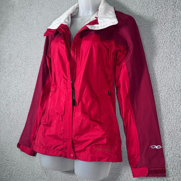 Marmot Lightweight Windbreaker Jacket Womens Small Red‎ Outdoor Hiking Vented - Picture 12 of 16